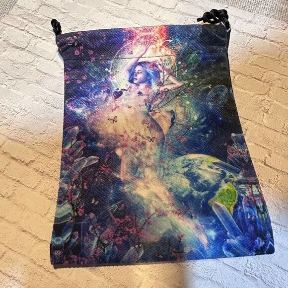 Shining Goddess Tarot And Oracle Cards Drawstring Bag - Picture 1 of 4